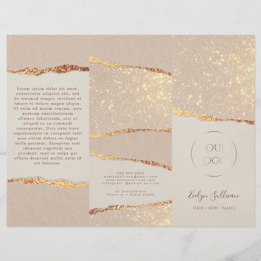 Brochure papier met goudmakerij (Voorkant)