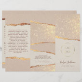 Brochure papier met goudmakerij (Voorkant / Achterkant)