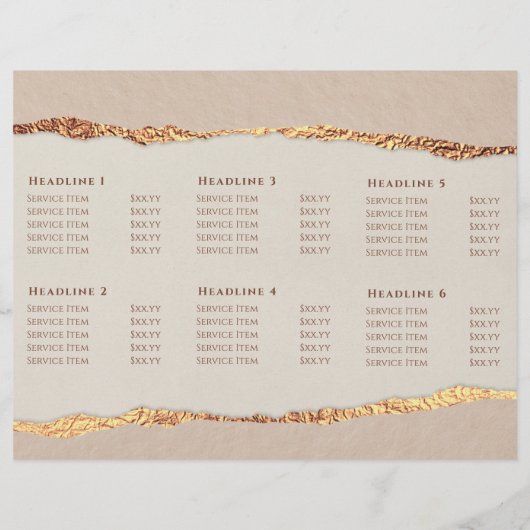 Brochure papier met goudmakerij (Achterkant)