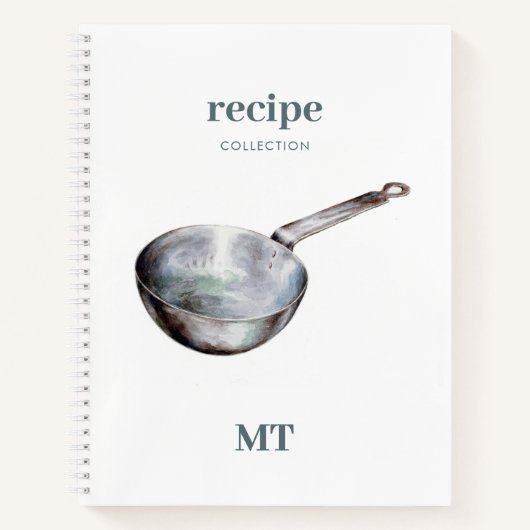 brochure Recipe Cookbook Monogram Notitieboek (Voorkant)