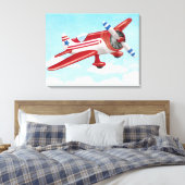 brochure: rood, wit en blauw canvas afdruk (Insitu (Slaapkamer))