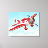 brochure: rood, wit en blauw canvas afdruk (Voorkant)