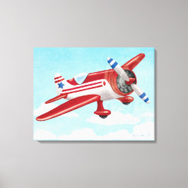 brochure: rood, wit en blauw canvas afdruk