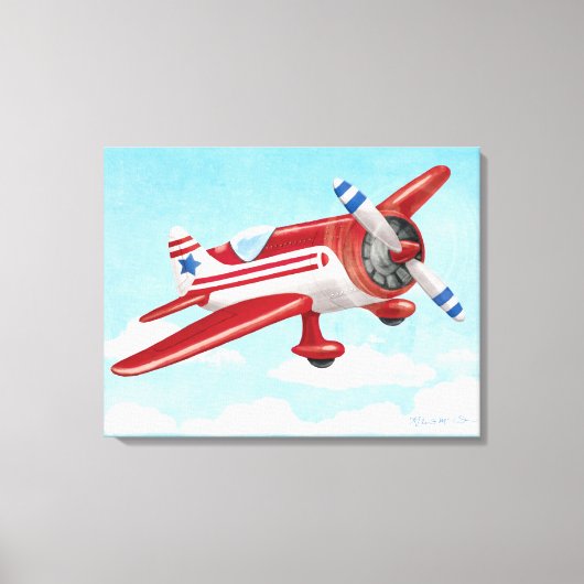 brochure: rood, wit en blauw canvas afdruk (Voorkant)