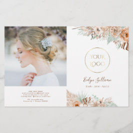Brochure tropisch beige en munt bifold