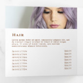 Brochure tropisch beige en munt drievoudig drieluik kaart (Binnenzijde eerst)