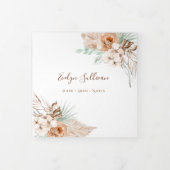 Brochure tropisch beige en munt drievoudig drieluik kaart (Cover)