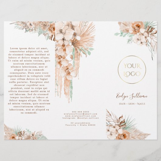 Brochure van Boho Tropical Beige en Mint (Voorkant)