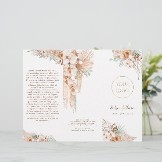 Brochure van Boho Tropical Beige en Mint (Staand voorkant)