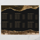 brochure van bruine en gouden agaat (Achterkant)