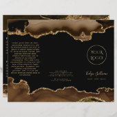 brochure van bruine en gouden agaat (Voorkant / Achterkant)