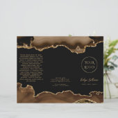 brochure van bruine en gouden agaat (Staand voorkant)