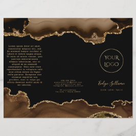 brochure van bruine en gouden agaat