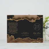 brochure van bruine en gouden agaat (Staand voorkant)