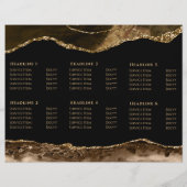 brochure van bruine en gouden agaat (Achterkant)