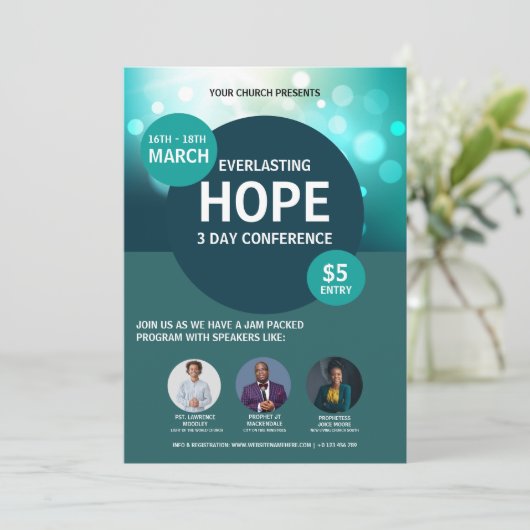  brochure van de kerkconferentie kaart (Staand voorkant)