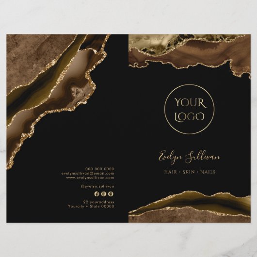 Brochure van het servicemenu Brown and Gold Agaat (Voorkant)