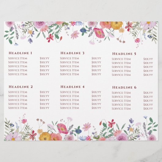 Brochure verse wilde bloemen (Achterkant)