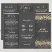 Brochure voor chic Glitter en pensed Metal Trifold (Voorkant / Achterkant)