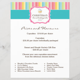 brochure voor de prijslijst voor bakkerijen