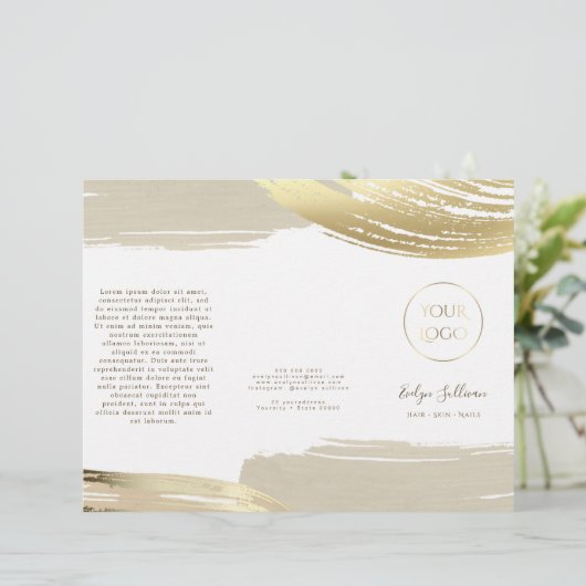 Brochure voor goudverfpenseel (Staand voorkant)