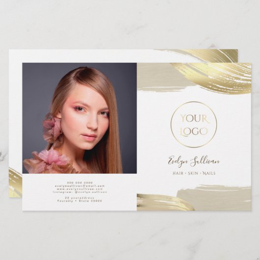 Brochure voor goudverfpenseel (Voorkant / Achterkant)