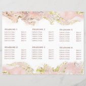 brochure voor roze marmerontwerpen (Achterkant)