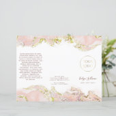 brochure voor roze marmerontwerpen (Staand voorkant)