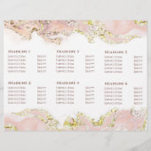 brochure voor roze marmerontwerpen (Achterkant)