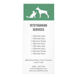 Brochure voor veterinaire diensten reclamekaart