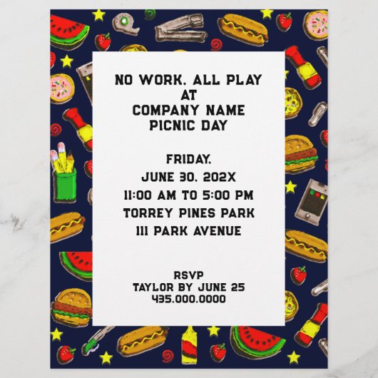 Brochure voor zomerfeest (Achterkant)