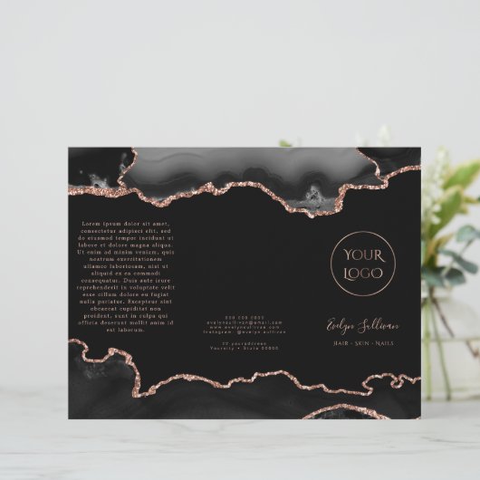 brochure zwarte haarstaart (Staand voorkant)