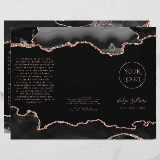 brochure zwarte haarstaart (Voorkant / Achterkant)