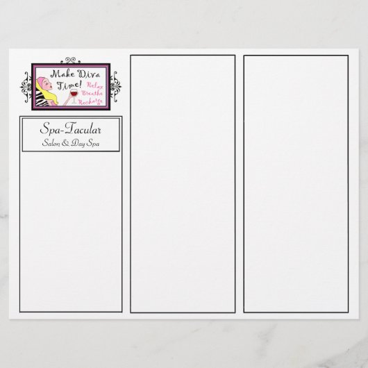 Brochures over Day Spa DIVA Tri-Fold (Voorkant)