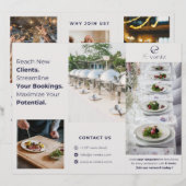 Brochures over professionele marketingevenementen (Voorkant / Achterkant)