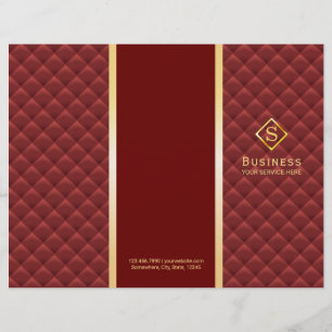 Brochures van drievierde rode goudmonogram