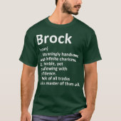 BROCK Definition Personalized Name Funny Gift T-shirt (Voorkant)