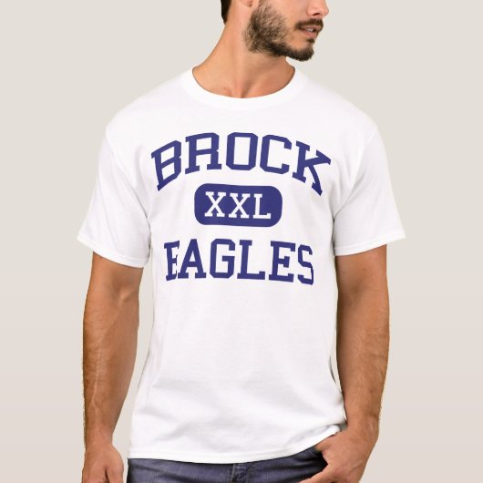 Brock - Eagles - Brock High School - Brock Texas T-shirt (Voorkant)