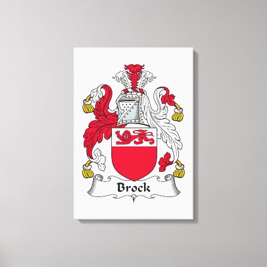 Brock Family Crest Canvas Afdruk (Voorkant)