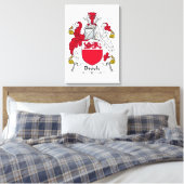 Brock Family Crest Canvas Afdruk (Insitu (Slaapkamer))