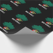 Brock n Roll Grappig Veggie Broccoli Pun Dark BG Cadeaupapier (Hoek)