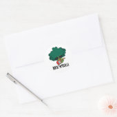 Brock n Roll Grappig Veggie Broccoli Pun Ronde Sticker (Envelop)