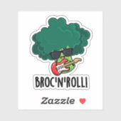 Brock n Roll Grappig Veggie Broccoli Pun Sticker (Vel)