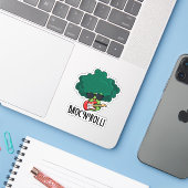 Brock n Roll Grappig Veggie Broccoli Pun Sticker (Laptop met iPhone)