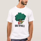 Brock n Roll Grappig Veggie Broccoli Pun T-shirt (Voorkant)