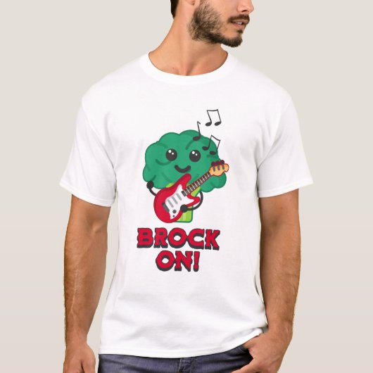 Brock op! Schattigee en Punny Broccoli Cartoon T-shirt (Voorkant)