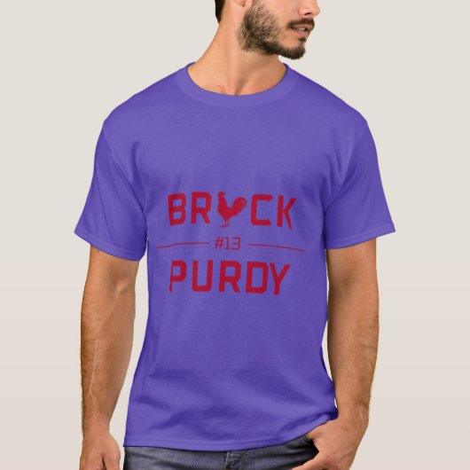 BROCK PURDY 13 rood Oversized T-shirt (Voorkant)