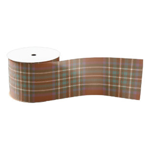 Brock Stewart Rust Schotse Tartan Plaid Grosgrain Lint