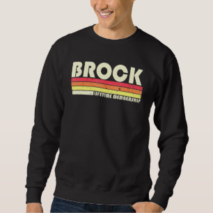 Brock Surname Retro 80-90-jarige Reuni Trui