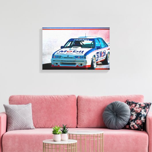 Brock VL Group A Commodore Wrapped Canvas (Insitu (Woonkamer))